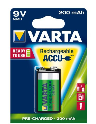Varta batteria 9 V batteria 200 mAh Ni-Mh ricaricabili di alimentazione UK