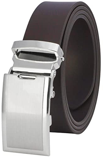 LINDENMANN Gürtel Herren Vollledergürtel aus Rindleder, 33 mm breit und 3,6 mm stark, kürzbar, Gürtel Herren Automatik, dunkelbraun, Größe/Size:105