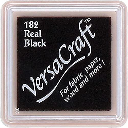 Tsukineko VersaCraft vks-182 Stempel Stoff, kleiner Cube 25 x 25 mm Real schwarz