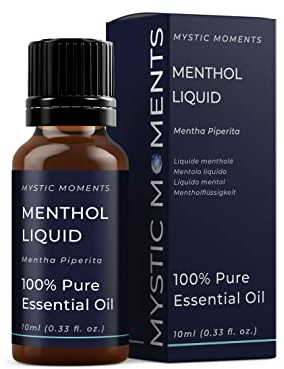 Mystic Moments | Menthol Liquid Essential Oil 10ml - Pure & Natural Oil for Diffusers, Aromatherapy & Massage Blends Vegan GMO Free