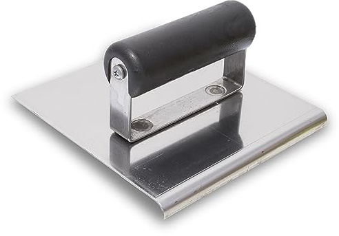 Marshalltown Ce511Sp 6 x 6 SS Edge Trowel 1/8R 1/4 Plastic Handle, Silver