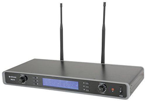 citronic Ru210H Uhf - Sistema de micrófono inalámbrico dual para el cuello/clip de corbata