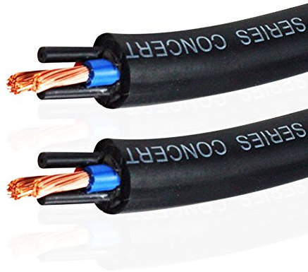 Van Damme Black Series Tour Grade 2 x 4.00mm Twin-Axial Speaker Cable, Black 268-545-000 3 Metre / 3M