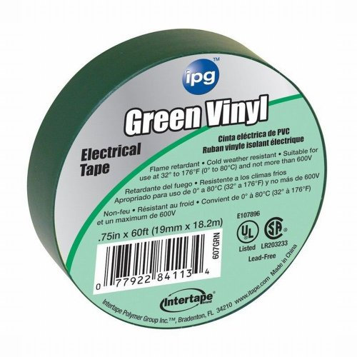 Intertape 85827 .75 in. x 60 pies. Vinilo cinta aislante, verde