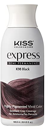 Kiss Express Color Semi- Permanent Black 3.5oz by Kiss Express
