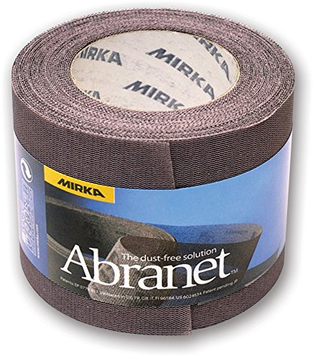 Mirka Abranet sliprulle 75 mm x 10 m kardborre P120