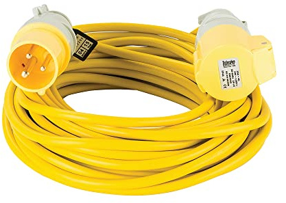 Defender Extension Lead Yellow 2.5mm2 16A 14m 110V (E85121)