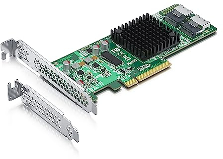 10Gtek Internal PCI Express SAS/SATA HBA RAID Controller Card, SAS2008 Chip, X8, 6Gb/s, Same as SAS 9211-8I