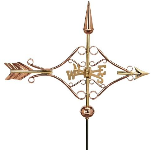 Good Directions 8842PR Victorian Arrow Cottage Weathervane, Polished Copper with Roof Mount