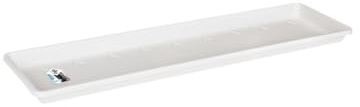 elho Barcelona XL Untersetzer 80 - Untersetzer für Balkon & Außen - Ø 72.5 x H 3.5 cm - Weiß/Weiss