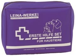 LEINA-WERKE REF 52001 Erste-Hilfe-Set für Haustiere, 24-teilig, blau