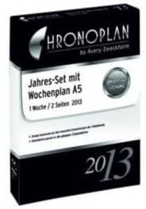 Chronoplan 50203 Kalendereinlage 2023, Jahres-Set A5 mit Tagesplänen (148x210 mm), Ersatzkalendarium, ideal für professionelle Tagesplanung, Multilochung (1 Tag auf 2 Seiten), weiß