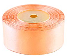 Creativery 32m Satinband 38mm (023 apricot) // Schleifenband einseitiges Hochzeit Taufe Deko Band Dekoband Geschenkband 40mm 4cm
