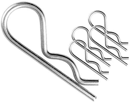 Federstecker Edelstahl A4 AISI 316, 5 Stück, 2,5 mm Federsplint Stecksplint Splinte, Ø 2,2 mm, L 57 mm