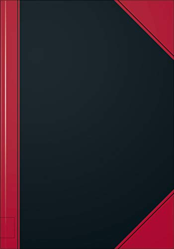 K + E 5 x Geschäftsbuch A4 blanko 96 Blatt schwarz/rot