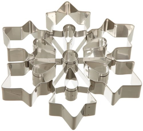 Ateco Large Snowflake Cookie Cutter, Stainless Steel, 8 diameter