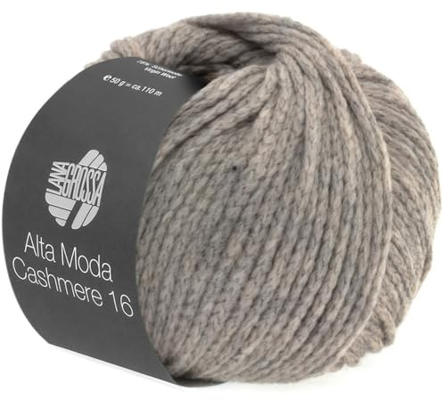 LANA GROSSA Alta Moda Cashmere 16 | Feinste 16 Mikron Merinowolle mit Kaschmiranteil | Handstrickgarn aus 78% Schurwolle (Merino) 12% Kaschmir & 10% Polyamid (Nylon) | 50g zum Stricken | 110m Garn 3
