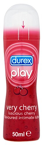Durex 3 x Intim-Gleitgel Very Cherry 50ml, Sugar Free, für Erwachsene, beide Geschlechter