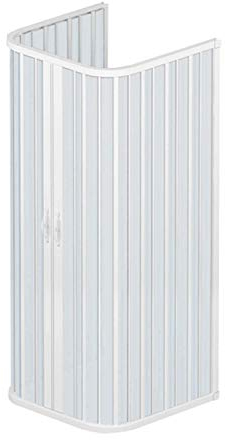 ROLLPLAST PINTO 3-seitige PVC Duschkabine 90x90 mit zentraler Öffnung, Modell Ariete