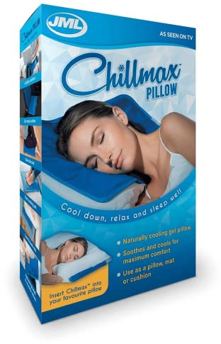 JML Chillmax Cooling Pillow - Absorbs Body Heat, Multi-Use Cooling Pad, Light & Foldable - No Water Needed, Fridge Enhanced Cool Sensation - Ideal as Pillow, Seat Cushion, Laptop Mat