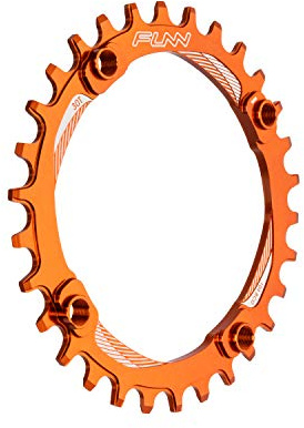 Funn Solo Narrow Wide Chainring, 9-12 Speed, 104mm BCD, 30T (Orange)