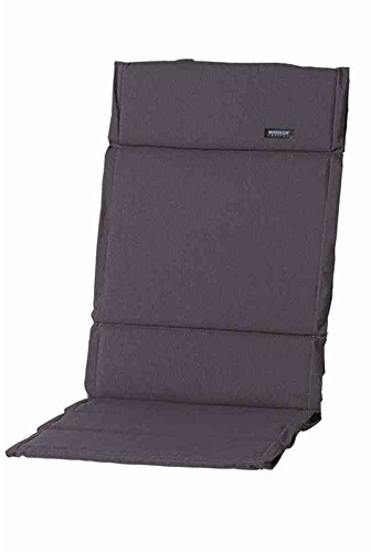 Madison 7FIBEB239 Auflage Panama für Klappsessel, 75% Baumwolle 25% Polyester, 123 x 50 x 4 cm, grau