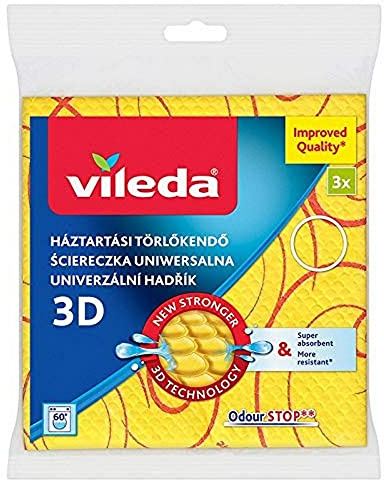 Vileda M00006580 Bar Towel, Polyester, yellow, 20 x 15 cm