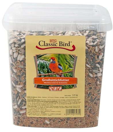 Classic Bird Großsittichfutter Eimer, 1er Pack (1 x 3.5 kg)