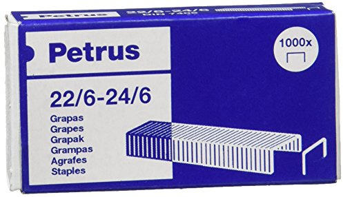 Petrus Grapas- Caja de 1000 Grapas de 22/6 - 1 caja, 55723