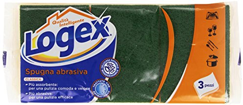 Logex - Spugna abrasiva, Classica - 3 pezzi