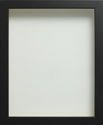 Frame Company Connolly Range Black Wooden Picture Photo Frame, 18x14 inch *Choice of Sizes* Fitted with Real Glass
