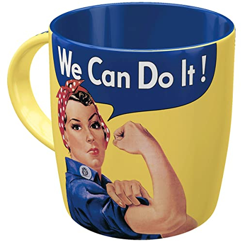 Nostalgic-Art Tazza da caffè retrò USA – We Can do it – Idea Regalo per Persone Speciali, Ceramica, Design Vintage con Detto, 1 unità (Confezione da 1)