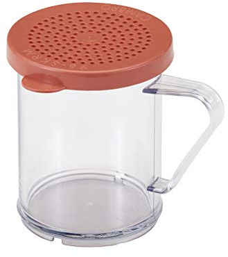 Cambro Camwear 10 Oz Shaker/Dredge w/ Medium Ground Lid