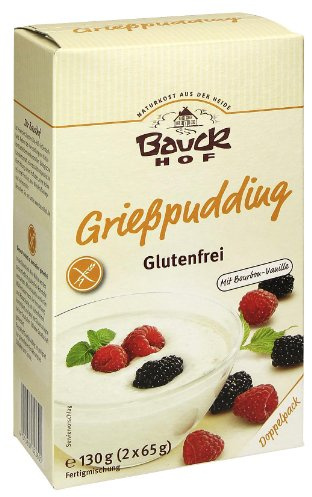 Bauckhof Grießpudding glutenfrei, 6er Pack (6 x 130 g) - Bio