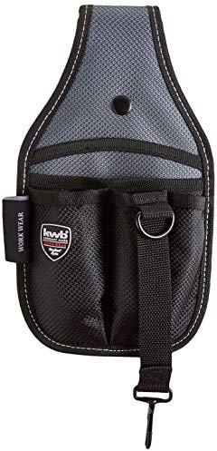 kwb Werkzeug-Gürteltasche aus robustem Nylon - Mit 2 großen und 3 kleinen Fächern, Hammerschlaufe und Karabinerhaken-Schlaufe - Passend für Gürtel bis 7 cm Breite