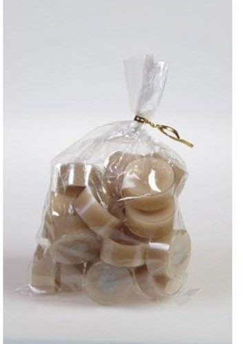 20 original Dänische Teelichter ohne Duft im Acryl-Cup farbig durchgefärbt sand