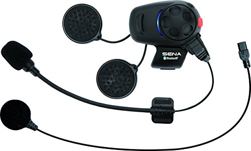 Sena SMH5-UNIV SMH5 Bluetooth Headset & Intercom for Scooters and Motorcycles with Universal Microphone Kit, Black, Pack of 1
