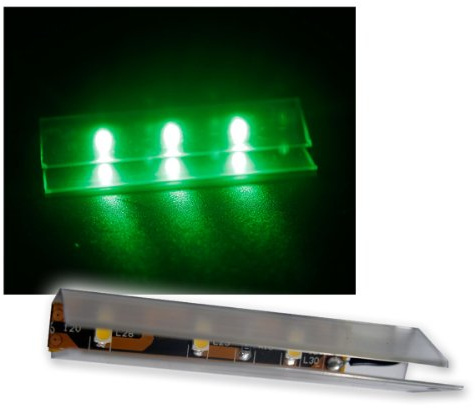world-trading-net - 4er SET LED Glasbodenbeleuchtung 66mm grün