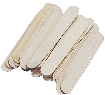 Rayher 6121631 Bastelhölzer, 150 mm x 20 mm, 36 Stück, natur, Holzspatel zum Basteln, Holzstiele