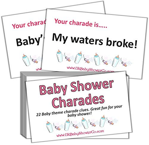 Pink Bee Parties - Baby Shower Party Game - Charades (Pink)
