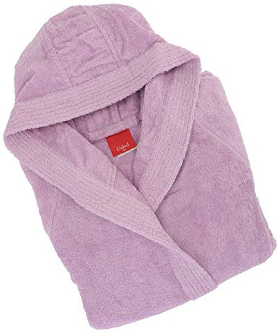 Gabel - Accappatoio adulto unisex in spugna di puro cotone idrofilo, tinta unita, peso spugna 380 gr/mq, ampie tasche, cintura e pratico cappuccio, anche come vestaglia.