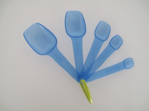 TUPPERWARE Backen Meßlöffel hellblau klein Maßgeber Meß Löffel Backhelfer