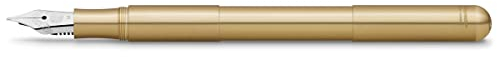 Kaweco SUPRA Füllhalter Messing I Exklusiver Füllfederhalter für Tintenpatronen mit hochwertiger Stahlfeder inkl. Retro Metallbox I Füller 95-165 mm I Federbreite: F (Fein)