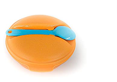 TUPPERWARE Snack&Go to Go A198 Soup&Go + Löffel Snack Obst 600ml orange türkis 11296