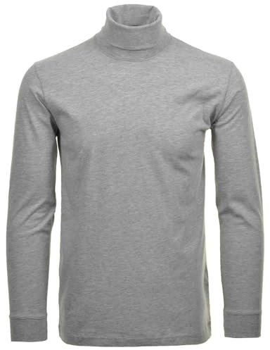 Ragman Herr Herrkläder Basic Polotröja Långärmad, Gråmelange-012, XXL