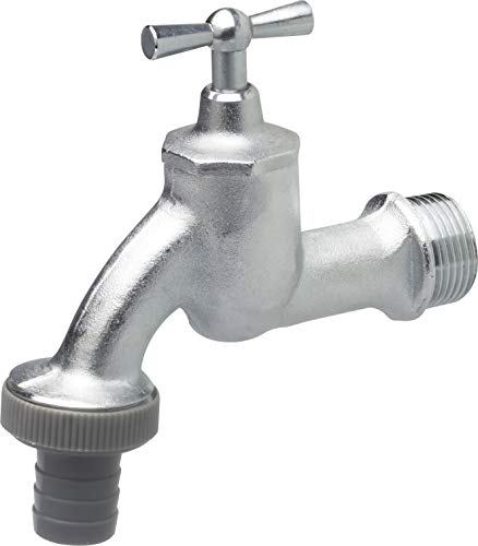 Meister Auslaufhahn - 24,66 mm (3/4 Zoll) AG - Inklusive Schlauchanschluss - Hochwertiges Messing - Ideal als Außenzapfstelle / Zapfhahn für Regentonnen / Wasserhahn / Absperrhahn / FLOR92595