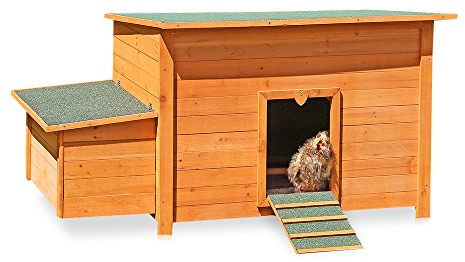 Melko Hühnerhaus 149x80x79CM Hühner Stall mit aufklappbarem Dach und 2 Nistplätzen Kleintierstall aus Holz