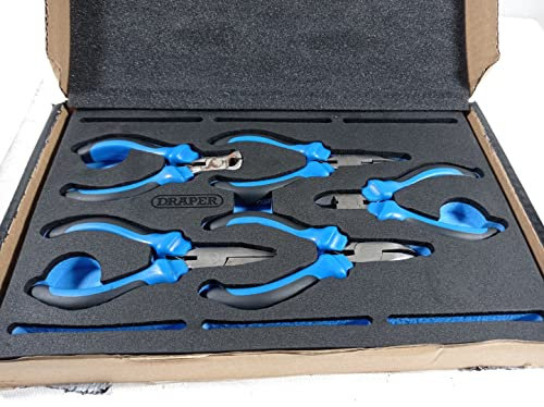 Draper 63215 Precision Plier 5 Piece Set in 1/4 Drawer Eva Insert Tray