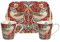 Portmeirion Home & Gifts Juego de taza y bandeja Strawberry Thief Red (Rojo)