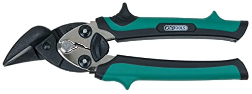 KS Tools 118.0151 Mini Metall Scheren, rechte Hand schneiden, 4042146511862, Blau